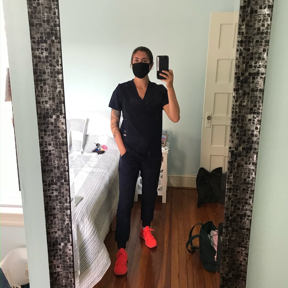 Figs brand Navy scrub Top AND Bottom